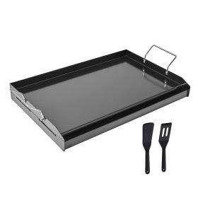 Carbon Steel Griddle, 24x16 inch Universal Flat Top Rectangular Plate, Gas Grill Griddle for BBQ Grill, Teppanyaki (Material: Carbon Steel, size: 25x16 inch)